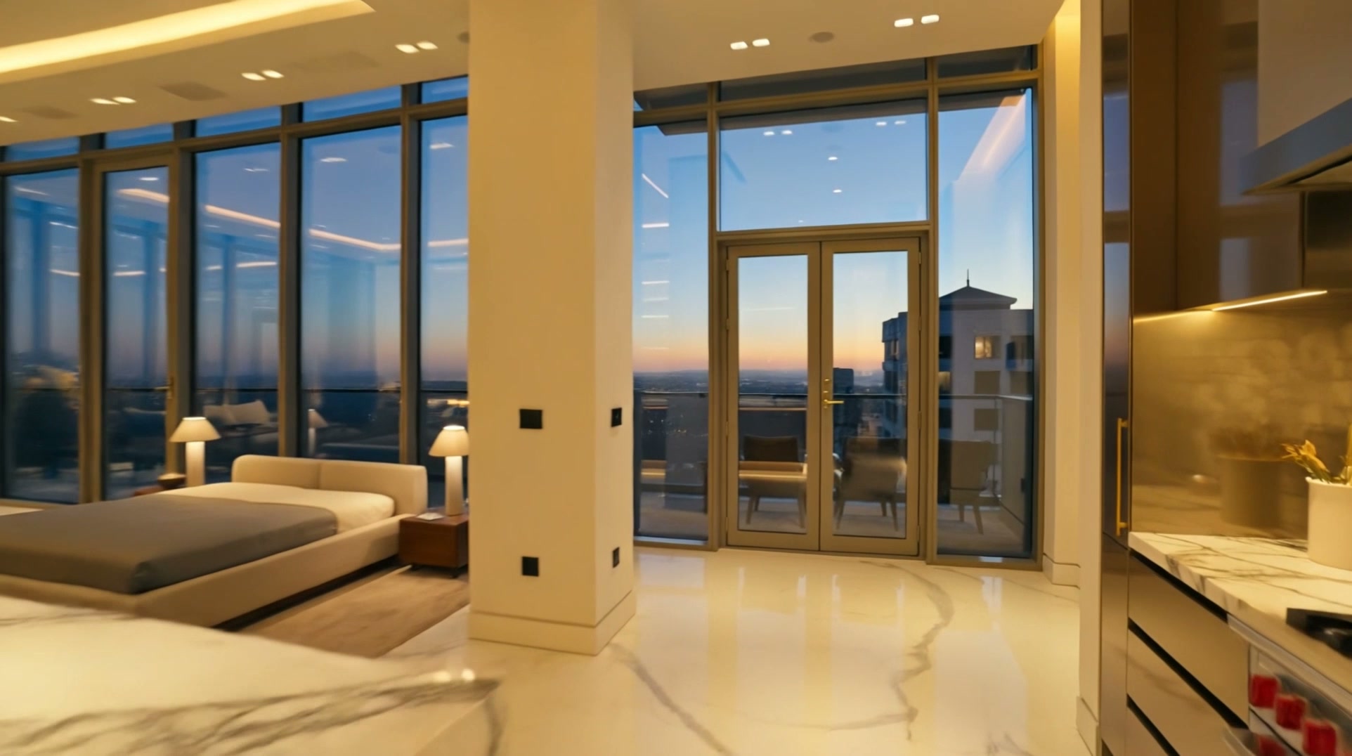 Chef's kitchen and primary suite